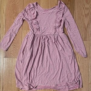 Little Sleepies Pink Striped Dress. Size 7